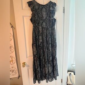 J. Crew Blue Paisley Maxi Dress